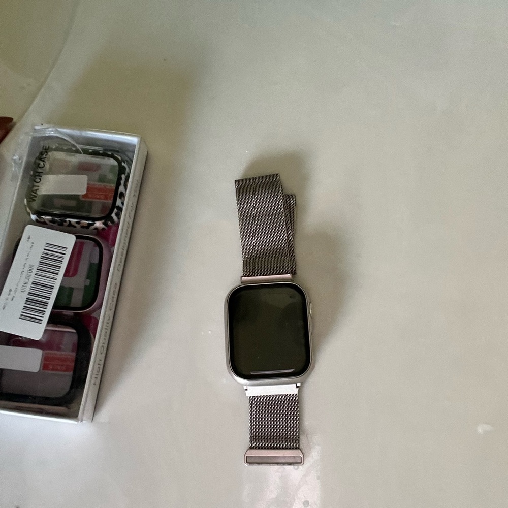 Silver Smartwatch with Mesh Band